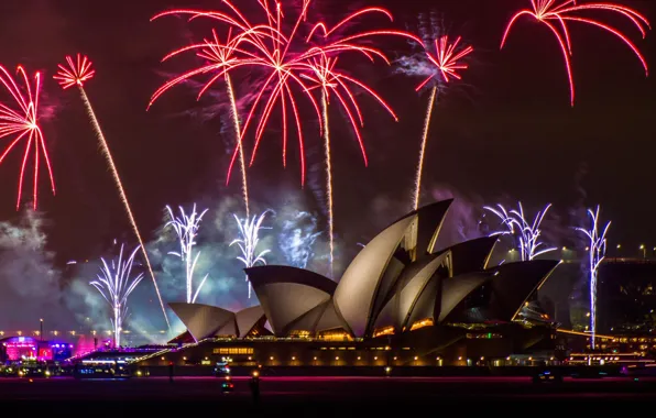 Salute, Sydney, fireworks, 2018, Opera house, Australia Day