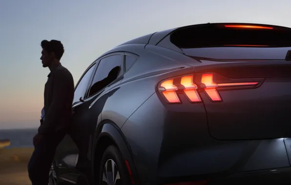 Lights, Mustang, Ford, the evening, crossover, 2020, electrocreaser, Mach-E