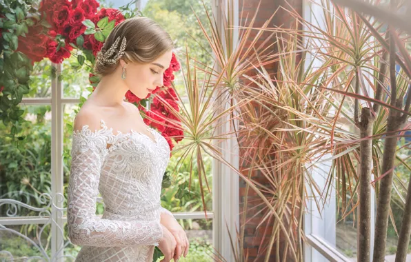 Face, style, background, model, dress, profile