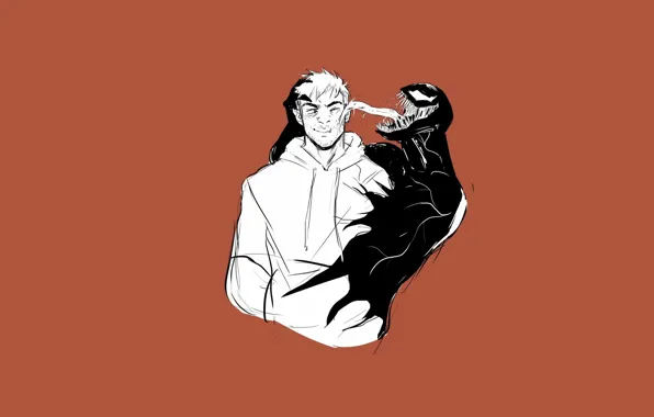 Language, love, background, minimalism, art, delicious, licking, Venom