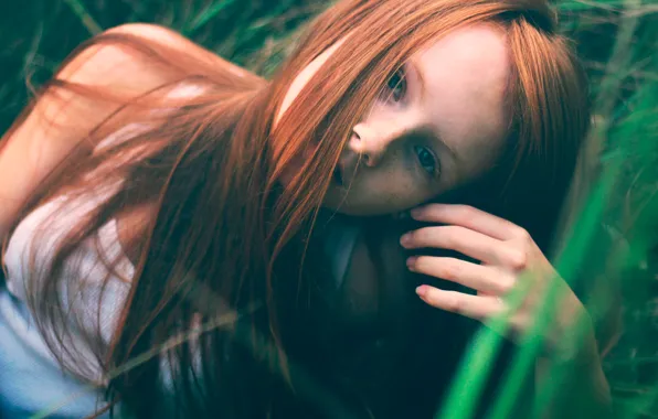 Freckles, the beauty, ginger, Katya Kusovskaya