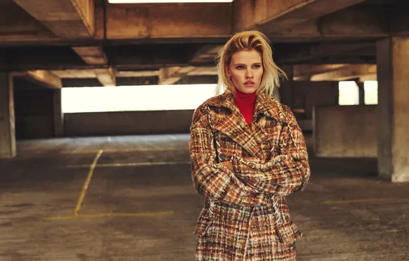 Picture model, hairstyle, blonde, coat, photoshoot, Lara Stone, Lara Stone, Emma Tempest
