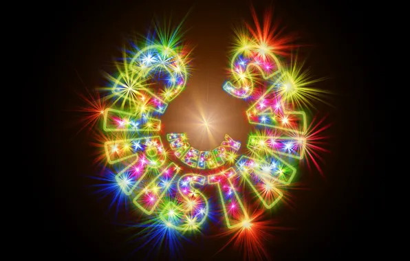 Light, lights, lights, letters, the inscription, color, new year, vector