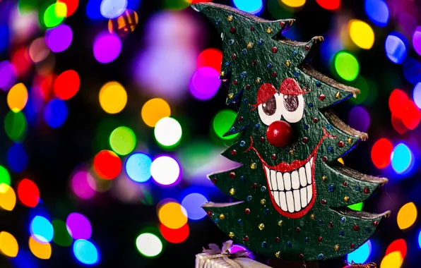 Joy, smile, background, holiday, tree, new year