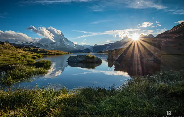 Picture forest, landscape, mountains, nature, lake, reflection