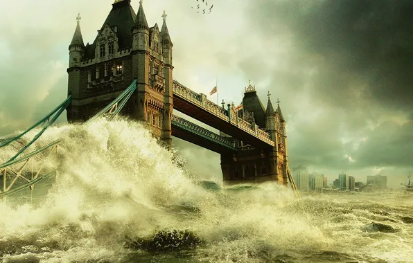 Picture bridge, London, flood