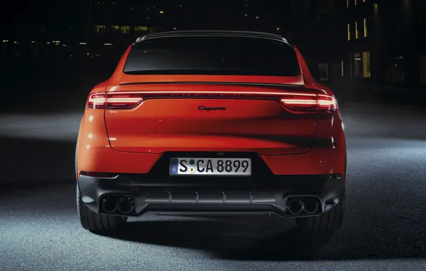 Porsche, rear view, Coupe, Turbo, Cayenne, 2019