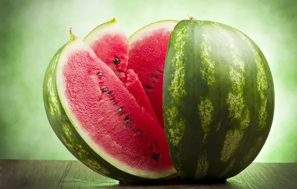 Watermelon, berry, slices, water melon