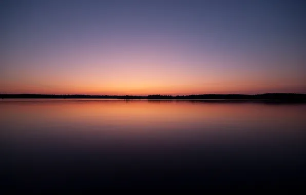 Picture the sky, sunset, lake, surface, the evening
