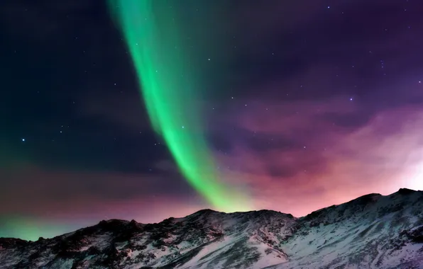 The sky, night, Northern lights