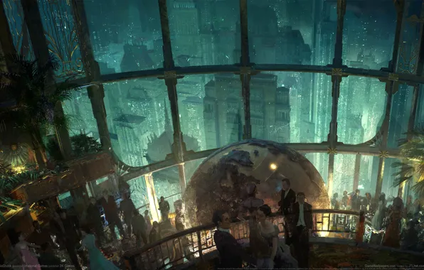 The city, panorama, underwater world, game wallpapers, CLASSIC: BioShock