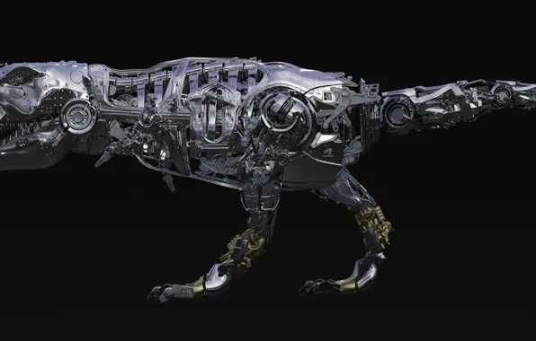 Metal, dinosaur, details