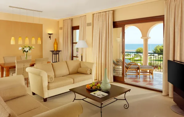 Picture design, style, room, Villa, interior, terrace, living room