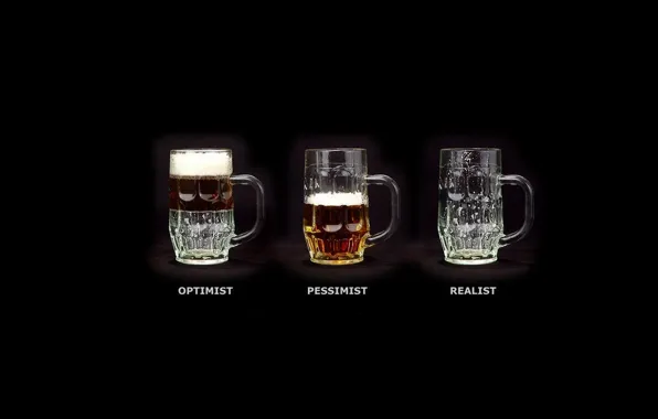 Character, beer, mugs