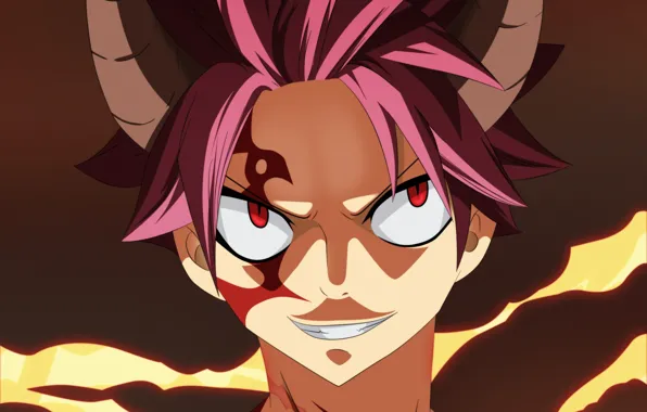 Picture anime, art, fairy tail, Natsu Dragneel, Fairy tail