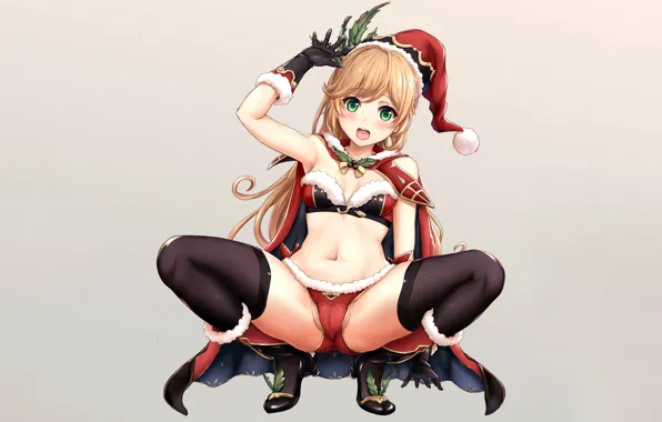 Girl, sexy, lingerie, bra, cleavage, panties, thighhighs, green eyes