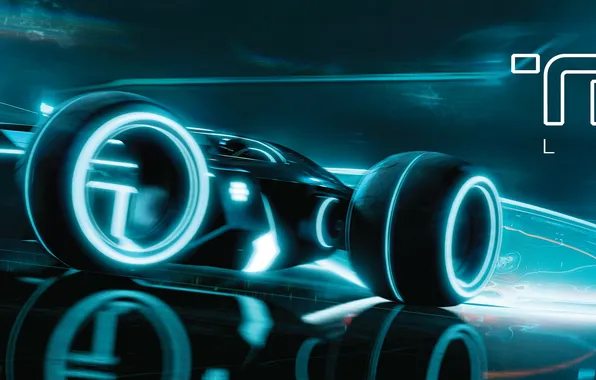 Picture motorcycles, virtuality, The throne, TRON: Legacy