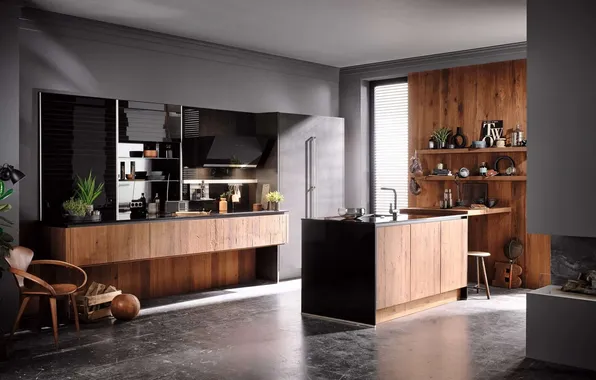 Style, interior, Italy, kitchen, fireplace, Italian design, Veneto Cuisine