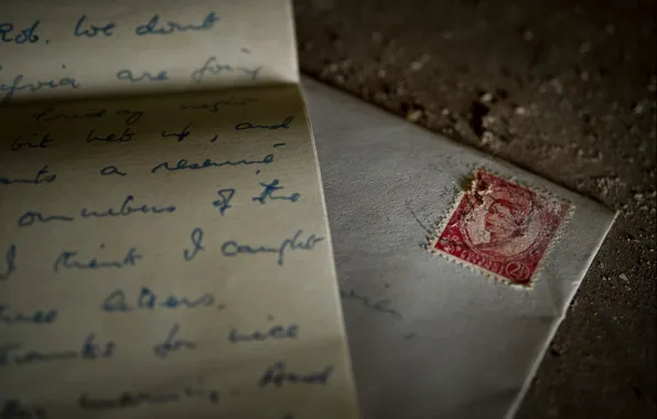 Picture letter, macro, the envelope, mark, Letter
