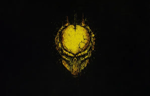 Minimalism, Style, Helmet, Background, Predator, Art, Predator, Style