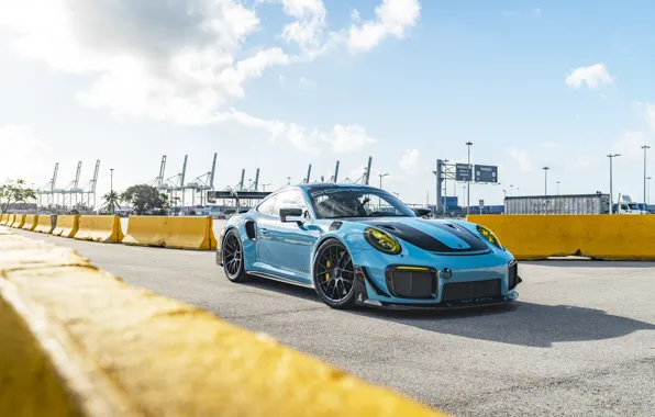 Picture 911, Porsche, Blue, Black, GT2RS