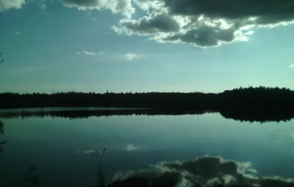 The sky, nature, background, River