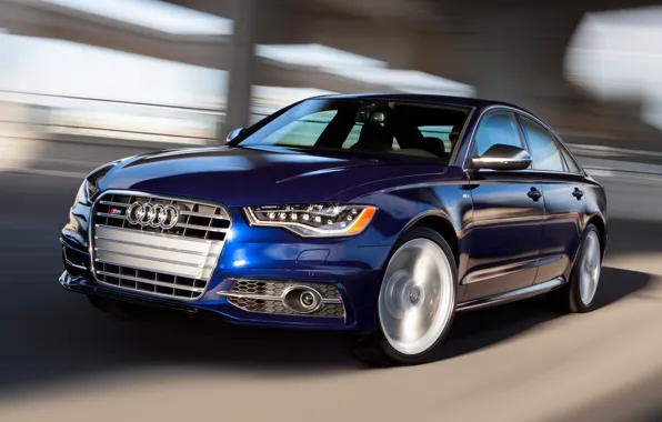 Audi, Road, Audi, Blue, Machine, Movement, Machine, Sedan