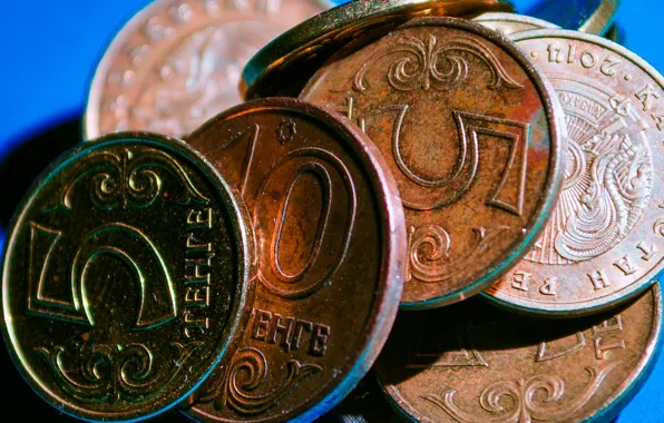 Coins, Kazakhstan, Tenge, Kazakhstan tenge, tenge