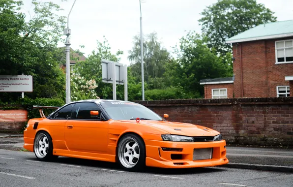 Wallpaper Silvia, Nissan, Orange, S14 Images For Desktop, Section 