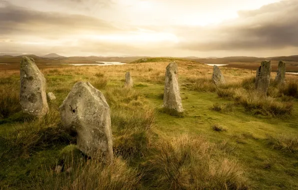 Field, stones, megaliths