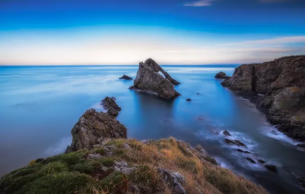Picture sea, rocks, coast, Scotland, Scotland, Portknockie