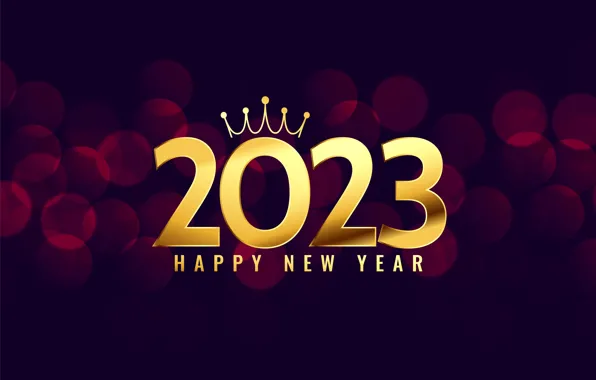 Gold, New Year, figures, golden, happy, New Year, purple, glitter