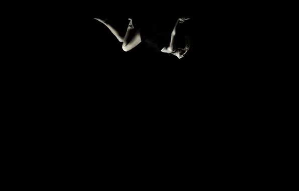 Pose, background, black, clothing, silhouette, deflection