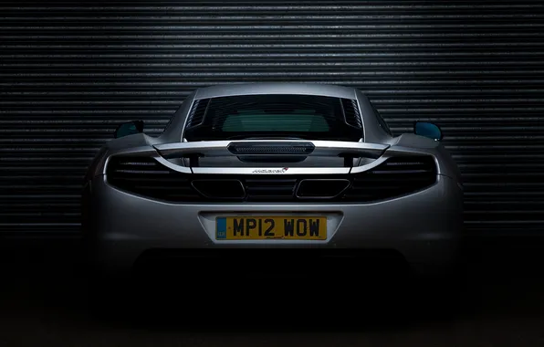 Picture McLaren, silver, McLaren, MP4-12C, back, silvery, blinds