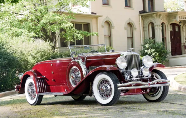 Retro, background, Coupe, the front, 1931, Convertible, Duesenberg, SWB