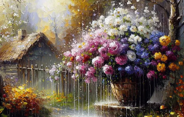 Oil, strokes, digital painting, imitation, AI art, neural network, digital painting, the art of artificial …