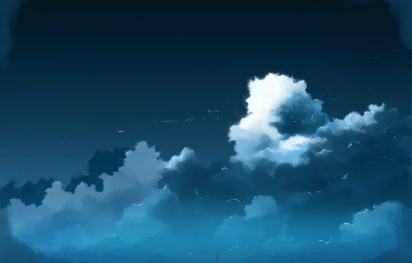 The sky, clouds, silhouette, K.Hati