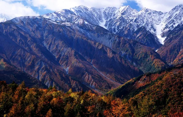 Landscape, mountains, nature, photo, Japan, Nagano