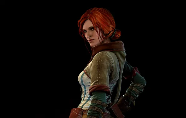 Beauty, red, red, the Witcher, the enchantress, assassins of kings, triss merigold, Triss merigold