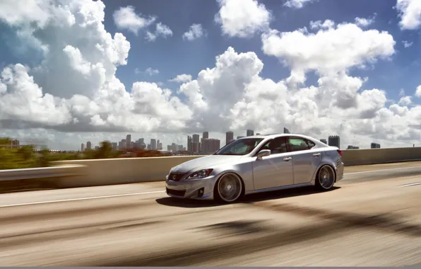 Road, speed, Lexus, wheels, black, metallic, Lexus, vossen