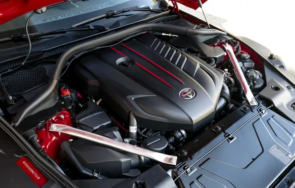 Coupe, Toyota, Supra, sport car, sports car, under the hood, rear-wheel drive, Toyota GR