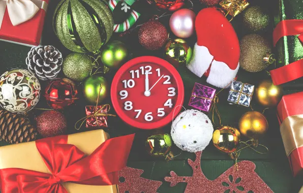 Decoration, balls, colorful, New Year, Christmas, gifts, Christmas, balls