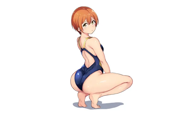 Girl, sexy, ass, legs, anime, beautiful, short hair, pretty