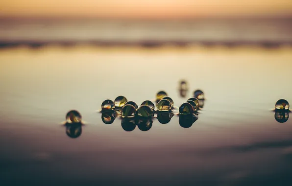 Water, sunset, lake, Bulba