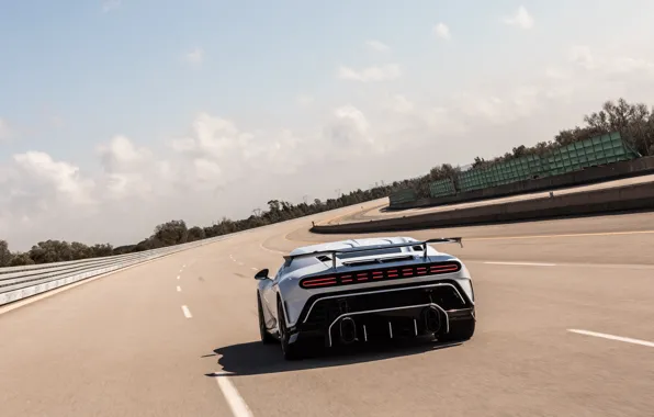 Bugatti, hypercar, rear view, One hundred and ten, Bugatti Centodieci