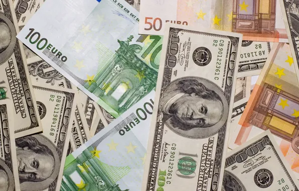 Picture money, Euro, dollars, money, dollars, euro