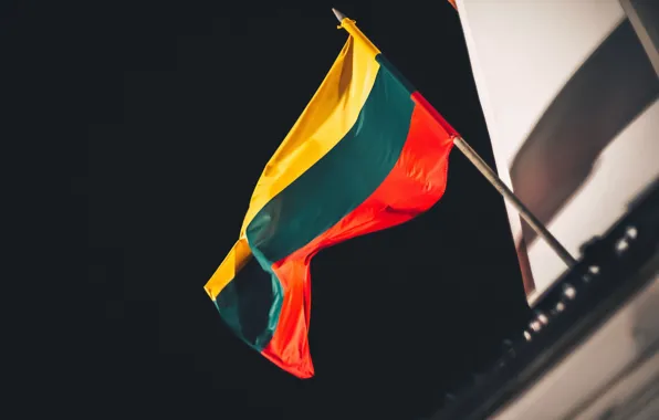 Night, flag, Lithuania