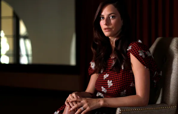 Picture look, pose, chair, makeup, actress, window, hair, Kaya Scodelario