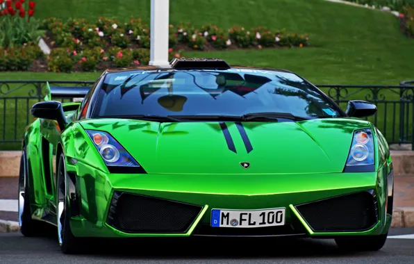Green, gallardo, lamborghini, cars, Goodlife