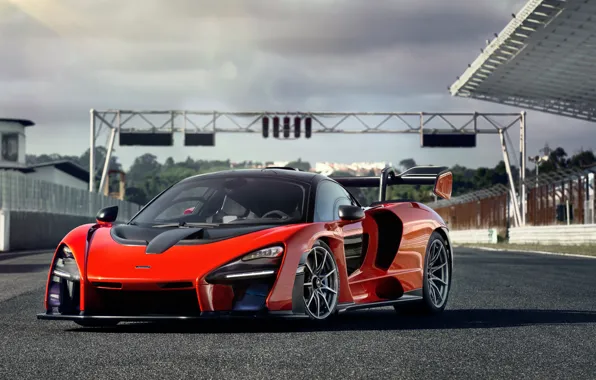 McLaren, supercar, 2018, Senna, Delta Red